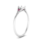 Load image into Gallery viewer, Bezel Three Stone Semi Mount Engagement Ring
