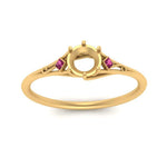 Load image into Gallery viewer, Bezel Three Stone Semi Mount Engagement Ring
