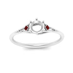 Load image into Gallery viewer, Bezel Three Stone Semi Mount Engagement Ring
