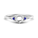 Load image into Gallery viewer, Bezel Three Stone Semi Mount Engagement Ring
