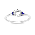 Load image into Gallery viewer, Bezel Three Stone Semi Mount Engagement Ring
