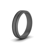 Load image into Gallery viewer, beveled-inlay-mens-wedding-band

