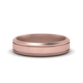 Thumbnail 4 - Beveled Inlay Mens Wedding Band