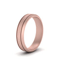 Thumbnail 6 - Beveled Inlay Mens Wedding Band