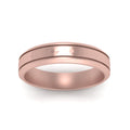 Thumbnail 5 - Beveled Inlay Mens Wedding Band