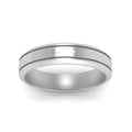 Thumbnail 2 - Beveled Inlay Mens Wedding Band