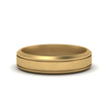 Thumbnail 7 - Beveled Inlay Mens Wedding Band