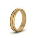 Thumbnail 9 - Beveled Inlay Mens Wedding Band