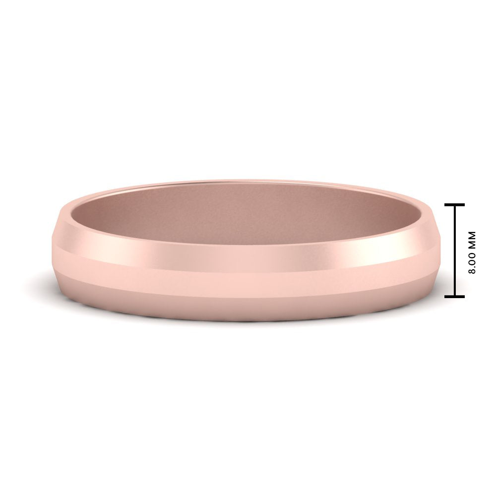 4 mm Wedding Band Beveled Edge Matte
