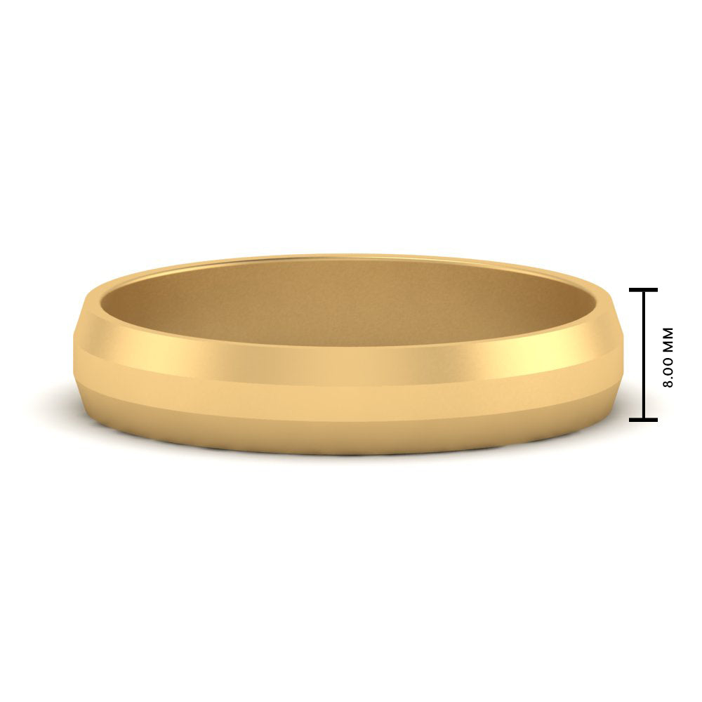 4 mm Wedding Band Beveled Edge Matte