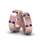 Load image into Gallery viewer, beveled-gay-diamond-ring-with-blue-sapphire-in-14K-rose-gold-FDLG8113BGSABL-NL-RG
