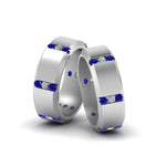 Load image into Gallery viewer, beveled-gay-diamond-ring-with-blue-sapphire-in-14K-white-gold-FDLG8113BGSABL-NL-WG
