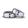 Thumbnail 15 - beveled-gay-diamond-ring-with-blue-sapphire-in-950-Platinum-FDLG8113BGSABL-NL-WG