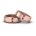 Thumbnail 25 - beveled-gay-diamond-ring-with-orange-sapphire-in-14K-rose-gold-FDLG8113BGSAOR-NL-RG