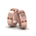 Load image into Gallery viewer, beveled-gay-diamond-ring-with-orange-sapphire-in-14K-rose-gold-FDLG8113BGSAOR-NL-RG
