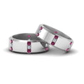 Thumbnail 19 - beveled-gay-diamond-ring-with-pink-sapphire-in-14K-white-gold-FDLG8113BGSADRPI-NL-WG