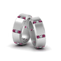 Thumbnail 20 - beveled-gay-diamond-ring-with-pink-sapphire-in-14K-white-gold-FDLG8113BGSADRPI-NL-WG