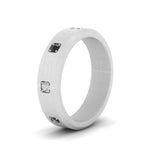 Load image into Gallery viewer, beveled-mens-black-diamond-anniversary-band-in-white-gold-fd10394bgblackangle2-nl-wg
