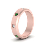 Load image into Gallery viewer, beveled-mens-emerald-anniversary-band-in-rose-gold-fd10394bgemgrangle2-nl-rg
