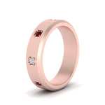 Load image into Gallery viewer, beveled-mens-ruby-anniversary-band-in-rose-gold-fd10394bgrudrangle2-nl-rg

