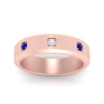 Load image into Gallery viewer, beveled-mens-sapphire-anniversary-band-in-rose-gold-fd10394bgsablangle5-nl-rg
