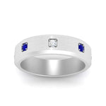 Load image into Gallery viewer, beveled-mens-sapphire-anniversary-band-in-white-gold-fd10394bgsablangle5-nl-wg
