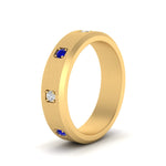 Load image into Gallery viewer, beveled-mens-sapphire-anniversary-band-in-yellow-gold-fd10394bgsablangle2-nl-yg
