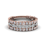 Load image into Gallery viewer, bezel-2-tone-diamond-stack-band-in-14K-rose-gold-FD8052B-NL-RG-TT.jpg
