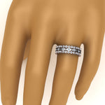 Load image into Gallery viewer, bezel-2-tone-diamond-stack-band-in-14K-rose-gold-FD8052B-NL-RG-TT.jpg
