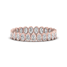 Bezel 2.50 Carat Oval Cut Eternity Ring