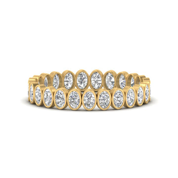 Bezel 2.50 Carat Oval Cut Eternity Ring