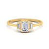 Load image into Gallery viewer, Bezel 3 Stone Emerald Cut Ring