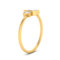 Thumbnail 9 - 3 Stone Bezel Set Emerald Ring