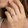 Load image into Gallery viewer, bezel-3-stone-emerald-cut-ring-rose-gold-fdenr10477-model