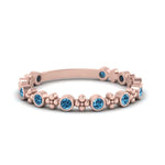 Load image into Gallery viewer, bezel-blue-topaz-stacking-wedding-band-in-rose-gold-FD67387BGICBLTO-NL-RG.jpg
