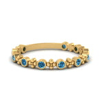Load image into Gallery viewer, bezel-blue-topaz-stacking-wedding-band-in-yellow-gold-FD67387BGICBLTO-NL-YG.jpg
