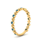 Load image into Gallery viewer, bezel-blue-topaz-stacking-wedding-band-in-yellow-gold-FD67387BGICBLTO-NL-YG.jpg
