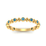 Load image into Gallery viewer, bezel-blue-topaz-stacking-wedding-band-in-yellow-gold-FD67387BGICBLTO-NL-YG.jpg
