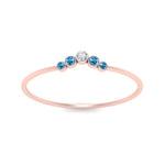 Load image into Gallery viewer, bezel-curved-wedding-diamond-ring-with-blue-topaz-in-rose-gold-FD9431RORGICBLTO-NL-RG.jpg
