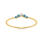 Load image into Gallery viewer, bezel-curved-wedding-diamond-ring-with-blue-topaz-in-yellow-gold-FD9431RORGICBLTO-NL-YG.jpg
