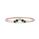 Load image into Gallery viewer, bezel-curved-wedding-diamond-ring-with-emerald-in-rose-gold-FD9431RORGEMGR-NL-RG.jpg
