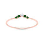 Load image into Gallery viewer, bezel-curved-wedding-diamond-ring-with-emerald-in-rose-gold-FD9431RORGEMGR-NL-RG.jpg
