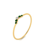 Load image into Gallery viewer, bezel-curved-wedding-diamond-ring-with-emerald-in-yellow-gold-FD9431RORGEMGR-NL-YG.jpg
