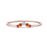 Load image into Gallery viewer, bezel-curved-wedding-diamond-ring-with-orange-sapphire-in-rose-gold-FD9431RORGSAOR-NL-RG.jpg
