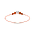 Load image into Gallery viewer, bezel-curved-wedding-diamond-ring-with-orange-sapphire-in-rose-gold-FD9431RORGSAOR-NL-RG.jpg
