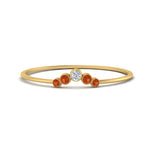 Load image into Gallery viewer, bezel-curved-wedding-diamond-ring-with-orange-sapphire-in-yellow-gold-FD9431RORGSAOR-NL-YG.jpg
