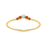 Load image into Gallery viewer, bezel-curved-wedding-diamond-ring-with-orange-sapphire-in-yellow-gold-FD9431RORGSAOR-NL-YG.jpg
