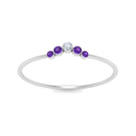 Load image into Gallery viewer, bezel-curved-wedding-diamond-ring-with-purple-topaz-in-white-gold-FD9431RORGVITO-NL-WG.jpg

