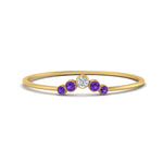 Load image into Gallery viewer, bezel-curved-wedding-diamond-ring-with-purple-topaz-in-yellow-gold-FD9431RORGVITO-NL-YG.jpg
