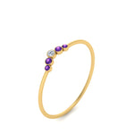 Load image into Gallery viewer, bezel-curved-wedding-diamond-ring-with-purple-topaz-in-yellow-gold-FD9431RORGVITO-NL-YG.jpg
